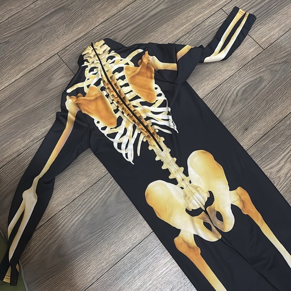 Halloween Costume Skeleton Body Con Jumpsuit Small - Picture 6 of 7